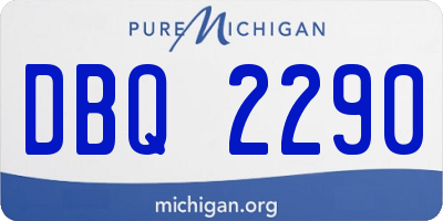 MI license plate DBQ2290