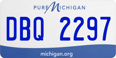 MI license plate DBQ2297