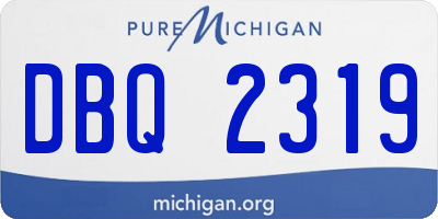 MI license plate DBQ2319