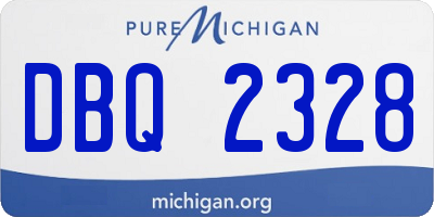 MI license plate DBQ2328