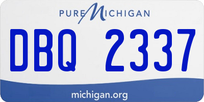 MI license plate DBQ2337