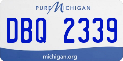 MI license plate DBQ2339