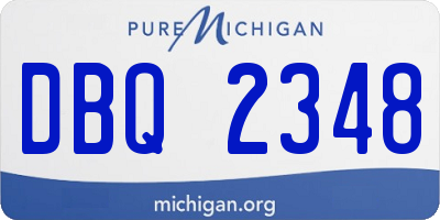 MI license plate DBQ2348
