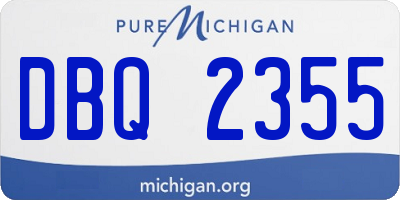 MI license plate DBQ2355