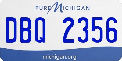 MI license plate DBQ2356