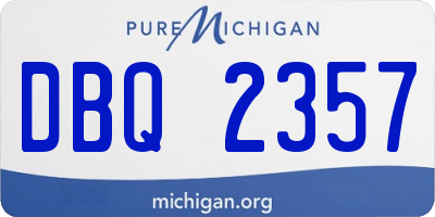 MI license plate DBQ2357