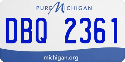 MI license plate DBQ2361