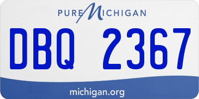 MI license plate DBQ2367