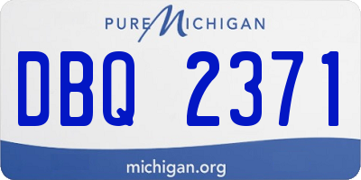 MI license plate DBQ2371