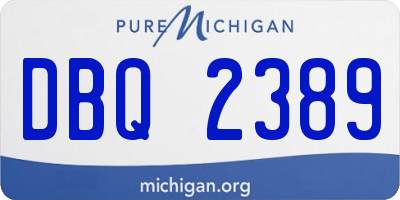 MI license plate DBQ2389