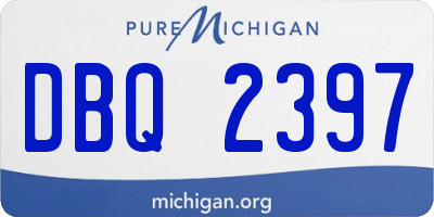 MI license plate DBQ2397