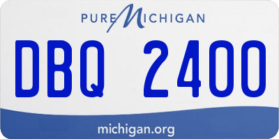 MI license plate DBQ2400