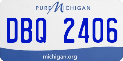 MI license plate DBQ2406