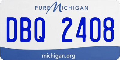 MI license plate DBQ2408