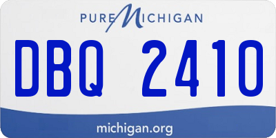 MI license plate DBQ2410