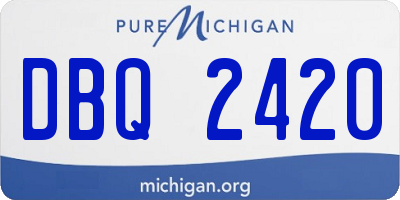 MI license plate DBQ2420