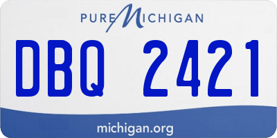MI license plate DBQ2421