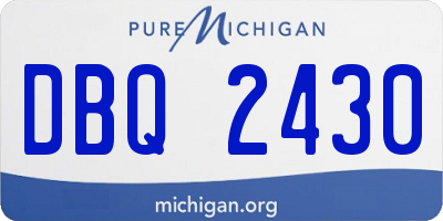 MI license plate DBQ2430