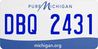 MI license plate DBQ2431