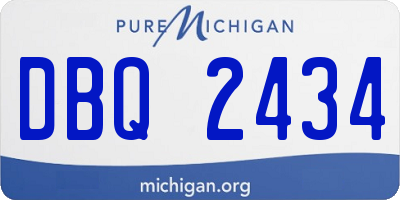 MI license plate DBQ2434