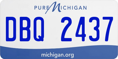 MI license plate DBQ2437