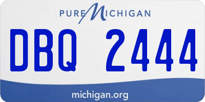 MI license plate DBQ2444
