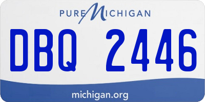 MI license plate DBQ2446