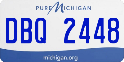 MI license plate DBQ2448