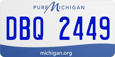 MI license plate DBQ2449