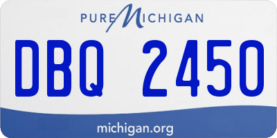 MI license plate DBQ2450