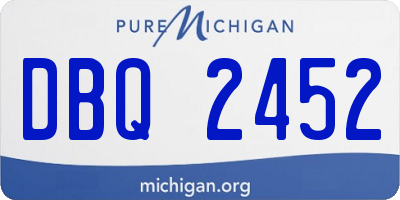 MI license plate DBQ2452