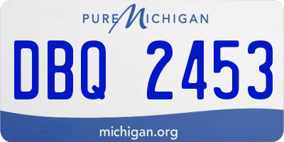 MI license plate DBQ2453