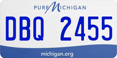 MI license plate DBQ2455