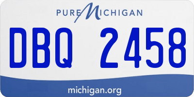 MI license plate DBQ2458