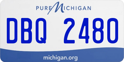 MI license plate DBQ2480