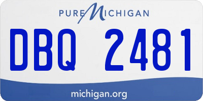 MI license plate DBQ2481