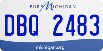 MI license plate DBQ2483