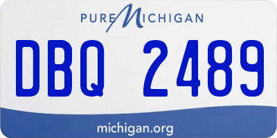 MI license plate DBQ2489