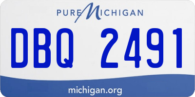MI license plate DBQ2491