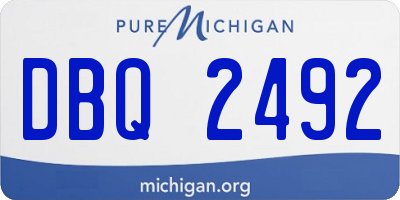 MI license plate DBQ2492