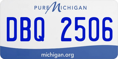 MI license plate DBQ2506