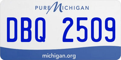 MI license plate DBQ2509