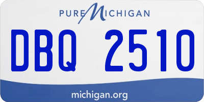 MI license plate DBQ2510