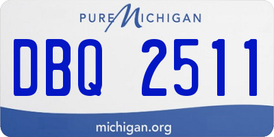 MI license plate DBQ2511