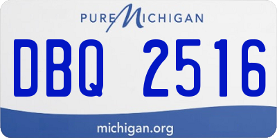MI license plate DBQ2516