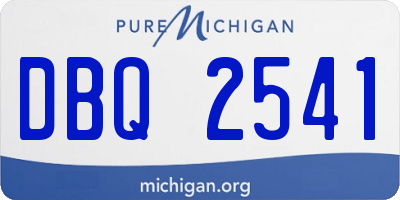 MI license plate DBQ2541