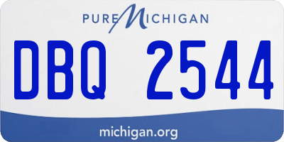 MI license plate DBQ2544