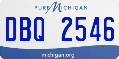 MI license plate DBQ2546