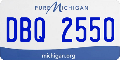 MI license plate DBQ2550