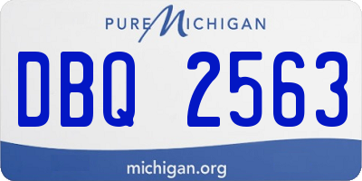 MI license plate DBQ2563